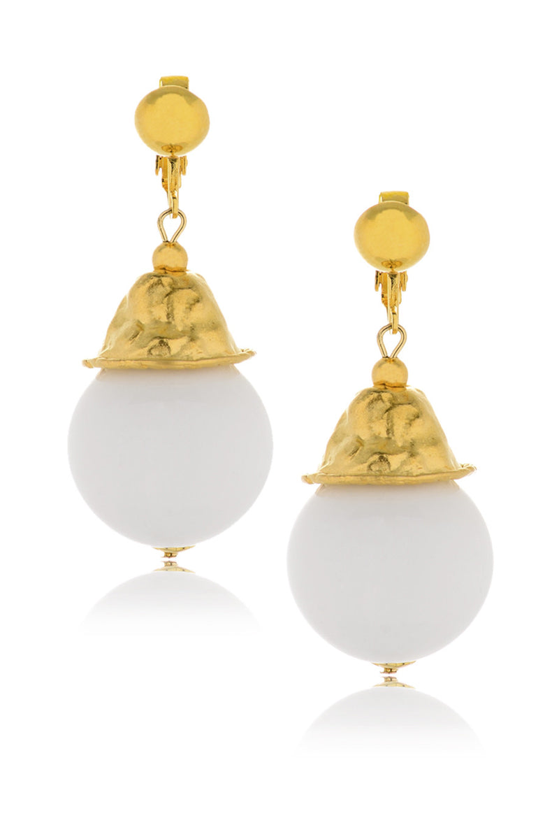 Zvoijio New Arrival White Resin Dangle Earrings for Woman Party